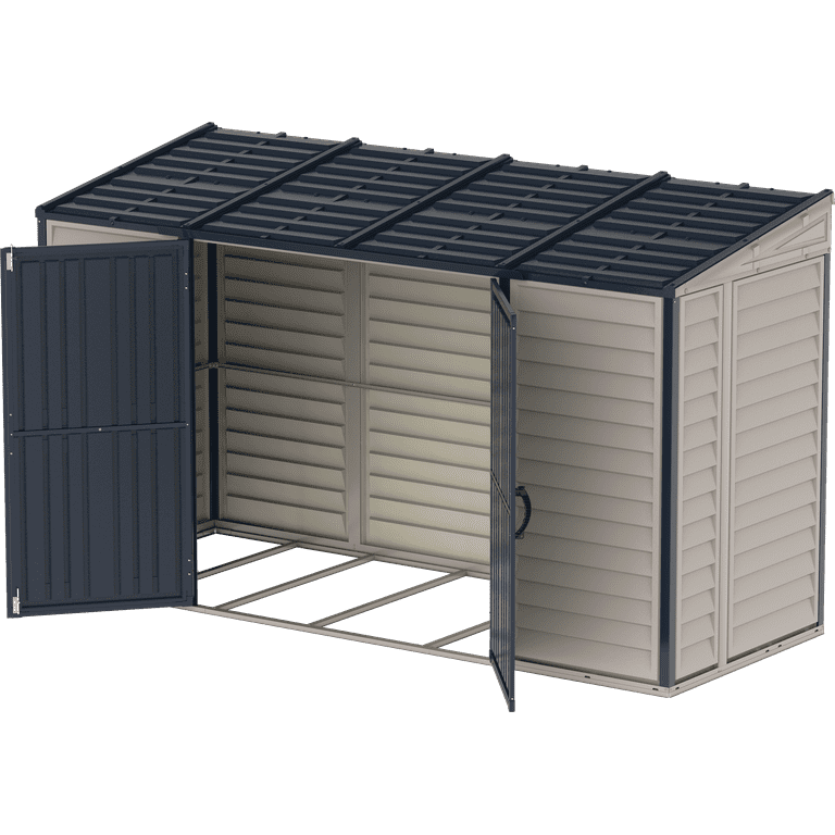 DuraMax SideMate Plus Pro 10' x 4' Outdoor Plastic Storage Shed