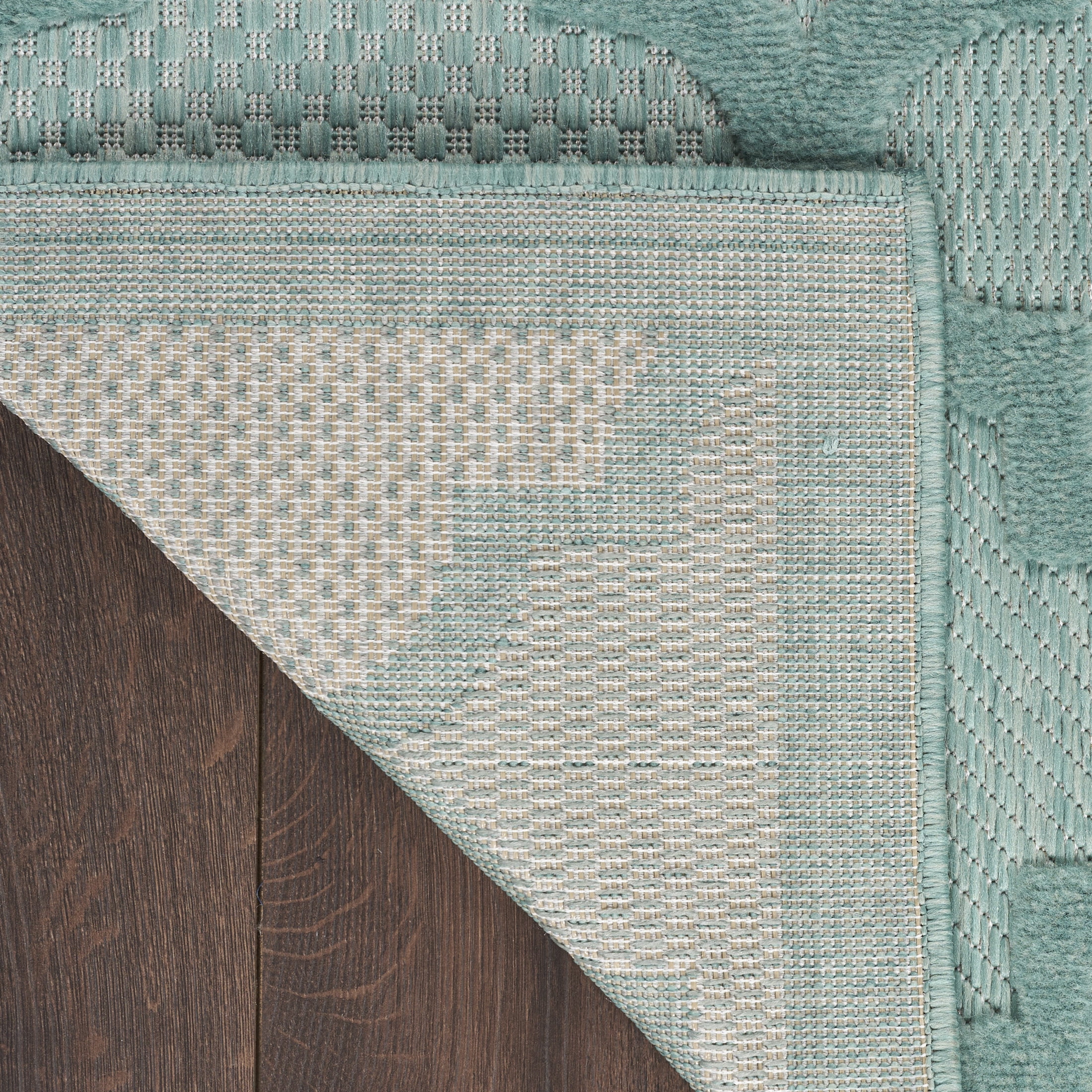 Nourison Easy Care 2' x 6' Aqua Teal Outdoor Rug