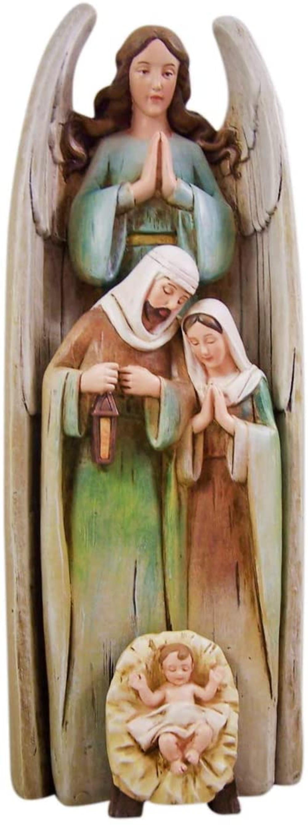 13 Inch Avalon Gallery Angels in Adoration Resin Christmas Nativity Figurine Statue