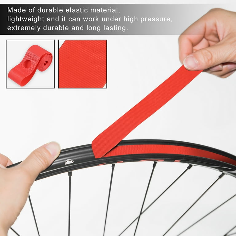 12 Size Bike Bicycle Wheel Rim Strip Rim Tape Liner Inner Tube Protection  Band PVC Red Pair