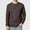 Brown, variant on Men's Knit Long Sleeve Waffle Henley Shirts Casual Fall Thermal Shirts Button T-Shirt