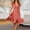 Orange, variant on Fesfesfes Spring Dresses for Women Casual Short Sleeve V-Neck Solid Color Dresses Ruffle Patchwork Boho Beach Dress