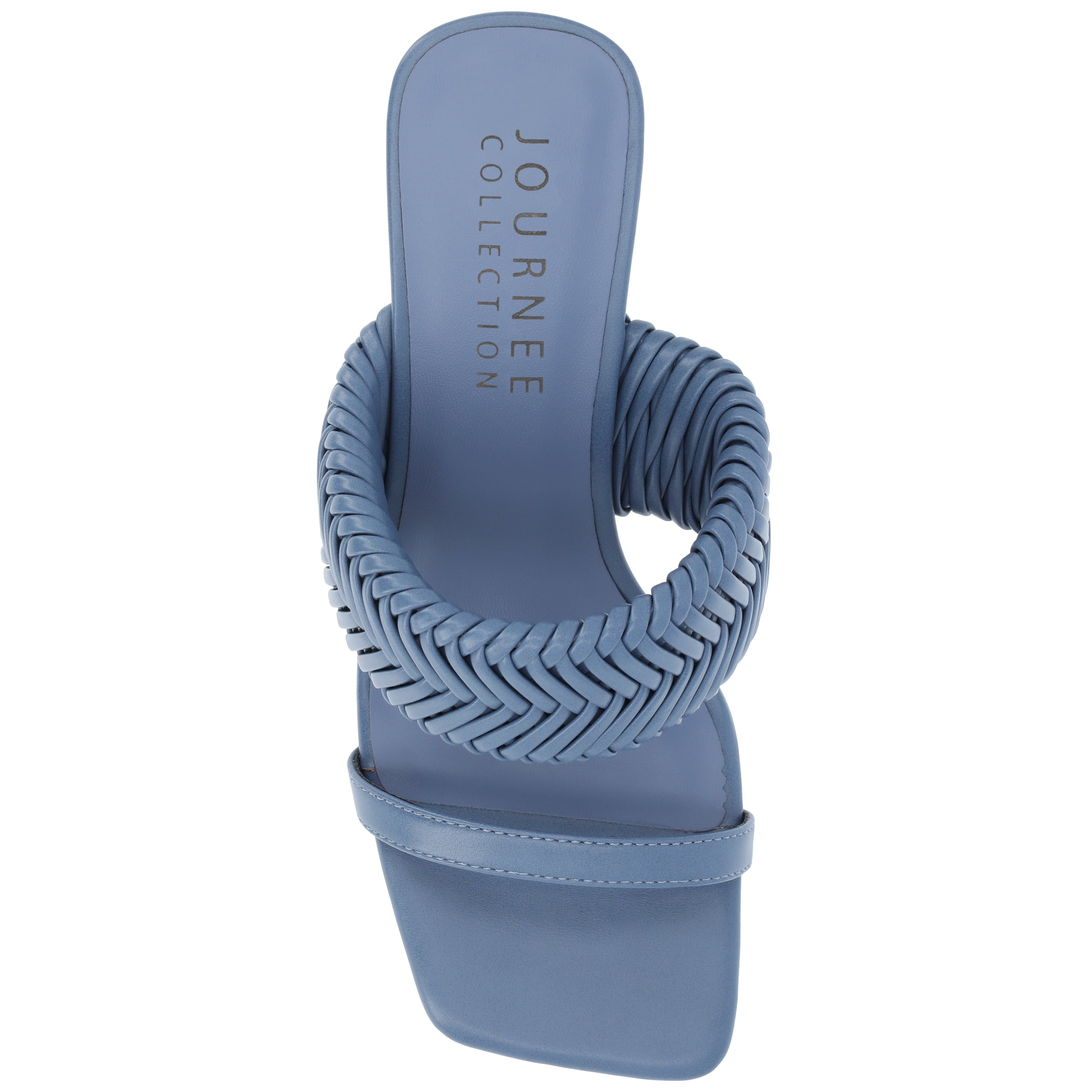 Journee Womens Monyka Woven Slip On Sandals