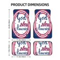 thumbnail image 2 of Wukai God Bless America Patriotic Star Print Car Foot Mat Set of 4 Pieces, Anti-Slip Neoprene Auto Floor Mats Carpet, Universal Fit Automotive Floor Foot Mats Set for SUV, Van, Trucks, 2 of 6