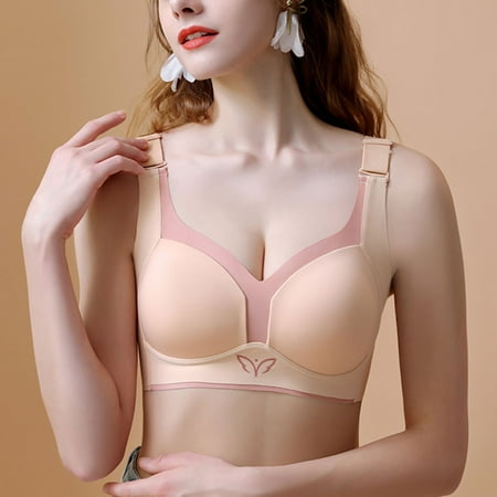 

Ladies No Steel Ring Bra Receiving Bra Top Support Sagging Bra Underwear Oversize CHMORA