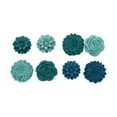 thumbnail image 3 of Offray turquoise tin yard resin flower accents are great for wedding, hair clips, scrapbooking, and other craft projects, 8 count, 1 package, 3 of 7