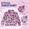 thumbnail image 2 of Disney Lilo & Stitch Toddler Girls' Fleece Half-Zip Pullover Sweatshirt Pink Angel, 2 of 5