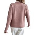 thumbnail image 6 of Karymi Womens Tops Crew Neck Long Sleeve Knit Sweater, Solid Pullover Jumper with Hollow Out Sleeves and Shoulder Decorative Buttons, 6 of 6
