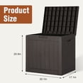 thumbnail image 5 of Gianna 31 Gallon Resin Deck Box, Waterproof UV Resistant Outdoor Storage Box for Garden, Indoor, 5 of 7