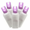 thumbnail image 5 of Vickerman 100 Pink Wide Angle LED Single Mold Light on White Wire, 34' Christmas Light Strand, 5 of 6
