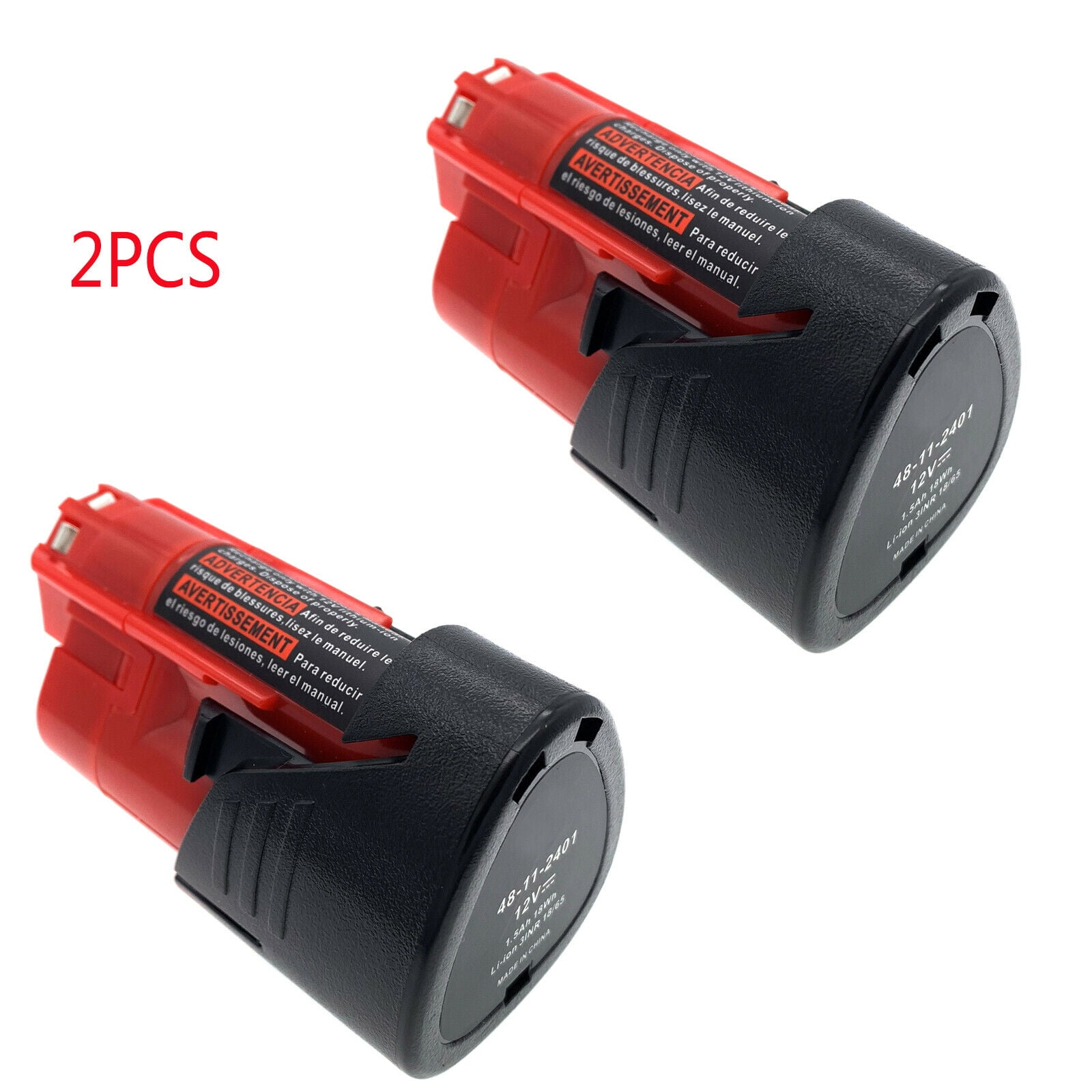 2X 2.0Ah Lithium-ion Battery for MILWAUKEE 48-11-2001 Tools