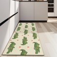 thumbnail image 4 of Beige Crocodiles Hearts Pattern Kitchen Rug Mat,Kitchen Runner Rugs Non Skid Washable,Decorative Kitchen Floor Mats for Kitchen,Sink,Laundry,17"X47", 4 of 5