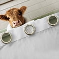 thumbnail image 4 of Homewish Boys Girls Farmhouse Highland Cow Curtains Pack of 2 (42x84 Each),Green Brown Curtains Blackout,Animal Take A Bath Bedroom Curtains,Microfiber Bedroom Decor, 4 of 6