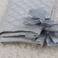 thumbnail image 4 of vdgthytj Girls Socks over the Knee Bowknot Hollow out Diamond Knit Breathable School Uniform Long Socks(3-4Years,Gray), 4 of 9