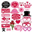 thumbnail image 1 of 25pcs Photo Booth Props with Sticks Party Valentine Decoration Supplies, 1 of 4