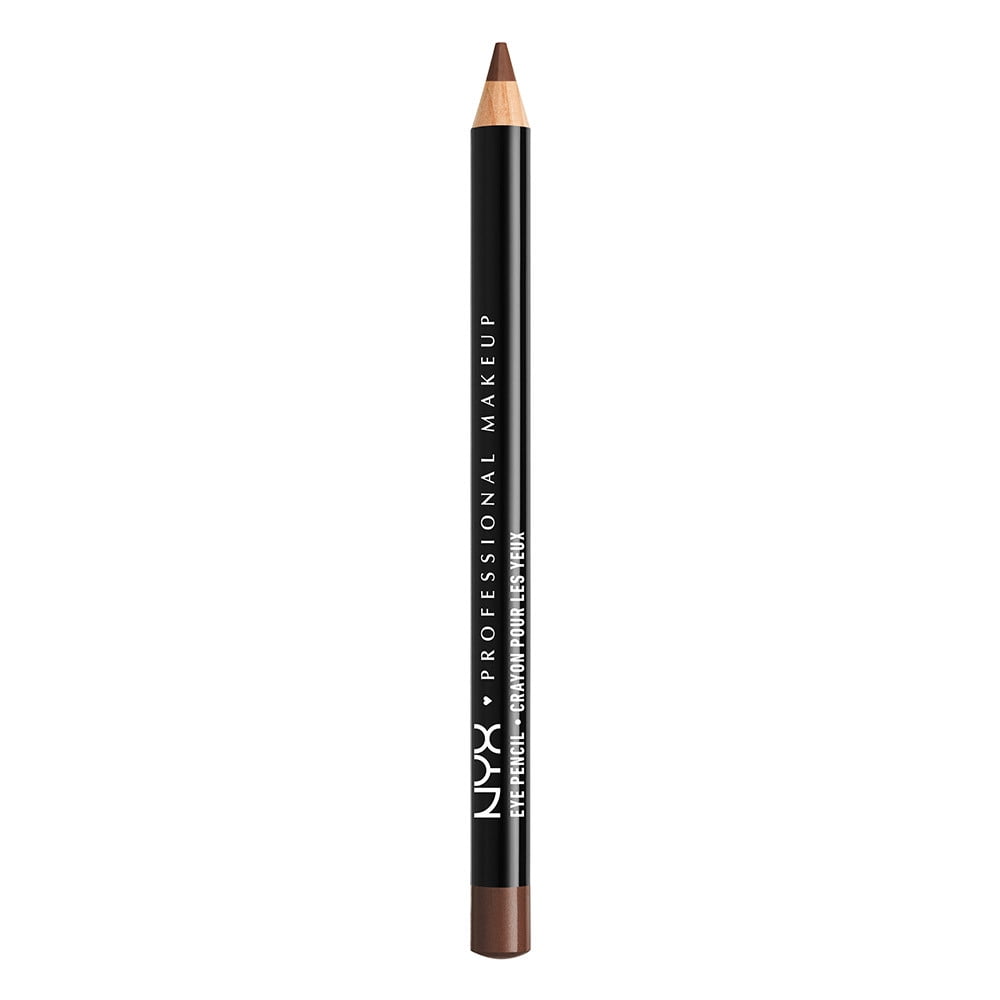 (3 pack) NYX Professional Makeup Slim Eye Pencil, Creamy longwear eyeliner, Dark Brown