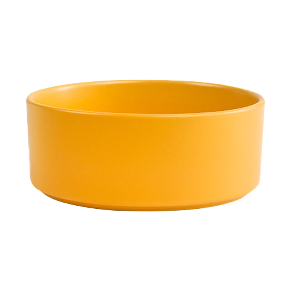 Ceramic Pet Bowl for Dogs and Cats Weighted Non-Slip Dog Bowls Food and Water Dish Durable Pets Feeding Bowls Suitable for Small Medium and Large Dogs - yellow