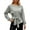C-Grey79, variant on DHFJKG Sweatshirt For Women Tie Waist Raglan Sleeve Solid Color Round Neck Pullover Lightweight Classic Tops