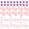 thumbnail image 3 of Baby Footprint Confetti Party Decoration For Baby Showers And Birthdays In Pink Color With Festive Atmosphere Enhancement 1 Set, 3 of 4
