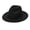 Black, variant on Fesfesfes Women Classic Hat Wide Brim Hat with Belt Buckle Fedora Hat