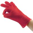 thumbnail image 3 of 1 Count Solid-Color Heart-Shaped Silicone Glove, Kitchen Cooking/Barbecue/Oven Gloves(Red), 3 of 5