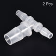 thumbnail image 3 of Unique Bargains 6x12x6mm OD PP Réducteur Tuyau à Barbe Raccord Tee T Forme Connecteur de Tuyau à 3 Voies, Translucide 2 Pack, 3 of 5