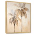 thumbnail image 2 of Designart "Vintage Tranquil Minimalist Tropical Palms III" Palms & Palm Trees Floater Framed Wall Art Living Room, 2 of 5