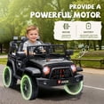 thumbnail image 5 of Okybaby 12V Kids Ride on Truck Car with Parents Remote,Electric Power Ride on Toy Car with LED Light,USB/TF Slot,Bluetooth,MP3,Ride on Truck Car for Kids Aged 3+, Black, 5 of 7