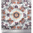 thumbnail image 1 of Soimoi Polyester Crepe Fabric Paisley & Floral Mandala Print Fabric by The Yard 52 Inch Wide, 1 of 1