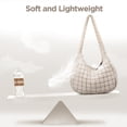 thumbnail image 3 of Bolso acolchado para mujer, grande, acolchado, bolso de mano acolchado, bandolera suave e hinchado, bolsos holgados, 3 of 7