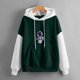 thumbnail image 2 of Sudadera Para Mujer Sudaderas Con Cuello Redondo Moda Casual Impreso Blusa de Manga Larga Tops Sudadera Patchwork Con Capucha Odeerbi  ODB146018, 2 of 6