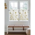 thumbnail image 2 of Yellow Spring Floral 2 Panel Kitchen Curtains for Small Windows, Summer Flowers Botanical Elegant Bathroom Tier Curtain, Short Window Treatment for Bedroom/Living Room 55"x36", 2 of 6