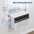 thumbnail image 2 of Ultra Quiet U-Shaped Window Air Conditioner, 8,000 BTU, Energy Efficient, Cools Up to 450 Sq. Ft., 3 Modes, Remote, Digital Display, Easy Install, 2 of 8