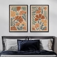 thumbnail image 2 of IDEA4WALL Framed Canvas Print Wall Art Set Orange Wildflowers Illustration Fine Art Decorative Bohemian Colorful Floral Botanical Artwork for Living Room, Bedroom, Office - 16"x24"x2 Black, 2 of 4