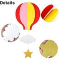 thumbnail image 4 of Xingzhi 4pcs Paper Captivate Guests With Hanging Air Balloon Clouds Stars Wide Application Made With Paper type 1, 4 of 6