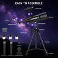 thumbnail image 5 of Telescope for Kids and Adults NACATIN 70mm Portable Refractor Telescopes for Astronomy Beginners, 5 of 11
