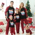 thumbnail image 3 of Pijamas familiares navideños a juego, conjuntos de pijamas de manga larga, árbol de Julio, negro, 3 of 3