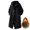 Black, variant on Fgnfyis Mens Winter Coats Winter Swimwear Lined Hooded Windbreaker Coat Long Sleeve Windproof Thermal Jacket for Cold Weather Outdoor Sports Jackets for Men Dark Gray XL