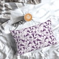 thumbnail image 5 of Honeii Violets Flowers Print Pillow Cases,Plush Throw Pillow Covers,Decorative Pillowcase for Sofa, Couch, Living Room-14"x20", 5 of 6