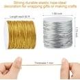 thumbnail image 2 of 2 Rolls Metallic Elastic Cords Stretch Cord Ribbon Metallic Tinsel Cord Rope for Craft Making Gift Wrapping, 1 mm 55 Yards (Gold and Silver), 2 of 5