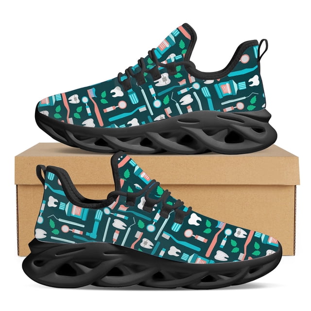 Zapatillas deportivas con impresión 3D de equipos de dentista Doginthehole, transpirables, ligeras y vulcanizadas, zapatos planos para adolescentes.