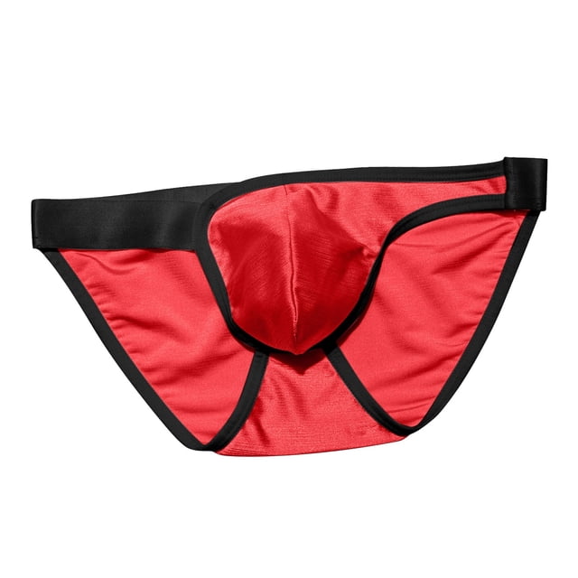 B91xZ Men's Underwear Comfort Soft Tagless Full Rise Underwear,Red XL
