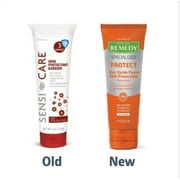 Medline Remedy Formerly Sensi-Care CHG Compatible Skin Protectant Barrier Cream Zinc Oxide Paste, 4 oz Tube, Unscented