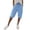 *Blue, variant on VBVC Women's Drawstring Cargo Capri Pants,Ladies Lightweight Cropped Joggers with Pockets,Summer Adjustable Hem Hiking Trousers For Women,Beige,S-3XL