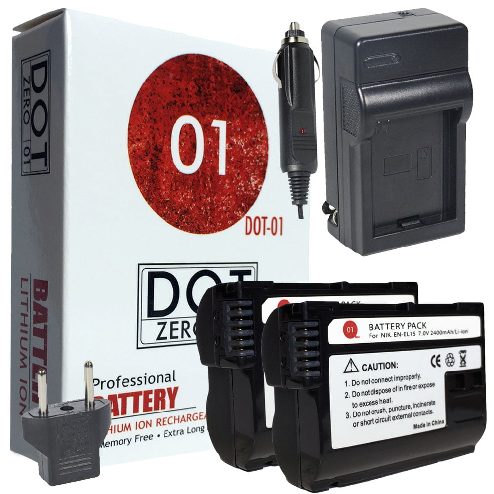 DSTE 2X EN-EL15 Repuesto Batería Cargador USB Dual con Pantalla LCD Compatible para Nikon 1 V1,D7200,D7100,D750,D600,D810A Digital SLR Cámara,Apretón de la batería MB-D11,MB-D12,MB-D15,MB-D17 
