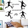 thumbnail image 6 of Soccer Player Silhouette Wall Decal Sports Themed Bedroom Decor Easy to Apply Removable Vinyl Stickers, 6 of 7