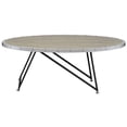thumbnail image 5 of Plethoria Home Weathered Grey Oak and Black Oval Coffee Table, 5 of 5