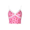 thumbnail image 4 of Seyurigaoka Women´s Strawberry Print Camisole / Sling Dress Fashion Sexy Stitching Slim Fit Crop Top/Midi Dress, 4 of 7