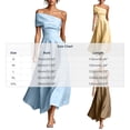 thumbnail image 2 of ClodeEU Women's Asymmetrical One Shoulder Short Sleeve Waist Cinched Swing Midi Dress ,Elegant Wedding Guest Cocktail Party Dress Yellow,Women's Plus XXL, 2 of 6