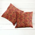 thumbnail image 2 of Ambesonne Orange Throw Pillow Cover 2 Pack, Grungy Flower Romantic, 20", Orange, 2 of 6